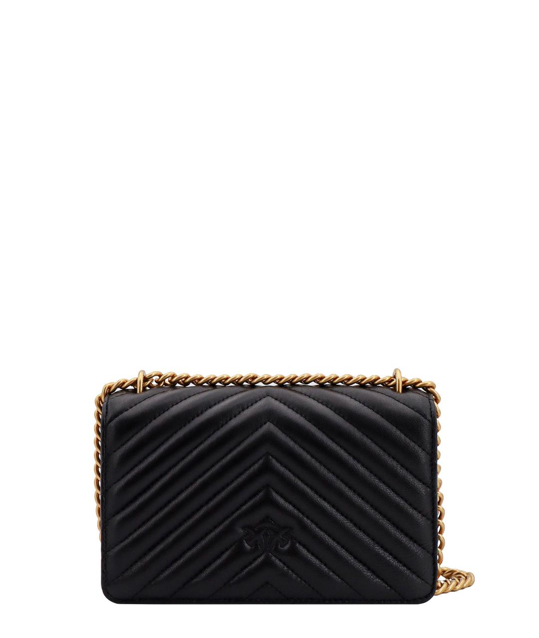 PINKO Черная кожаная сумка через плечо, фото 2