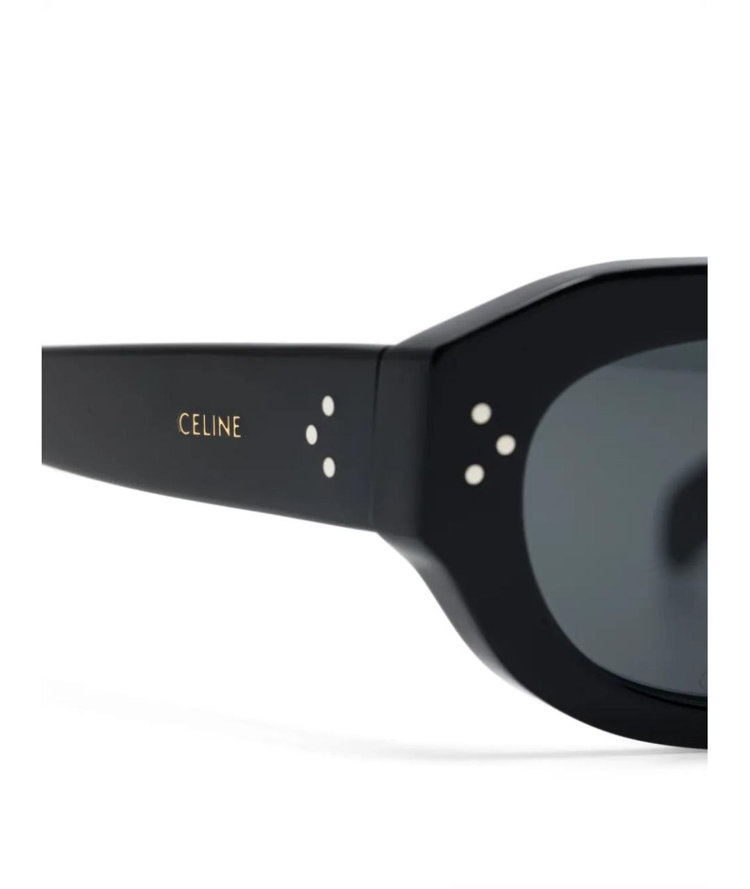 CELINE Черные пластиковые солнцезащитные очки, фото 3