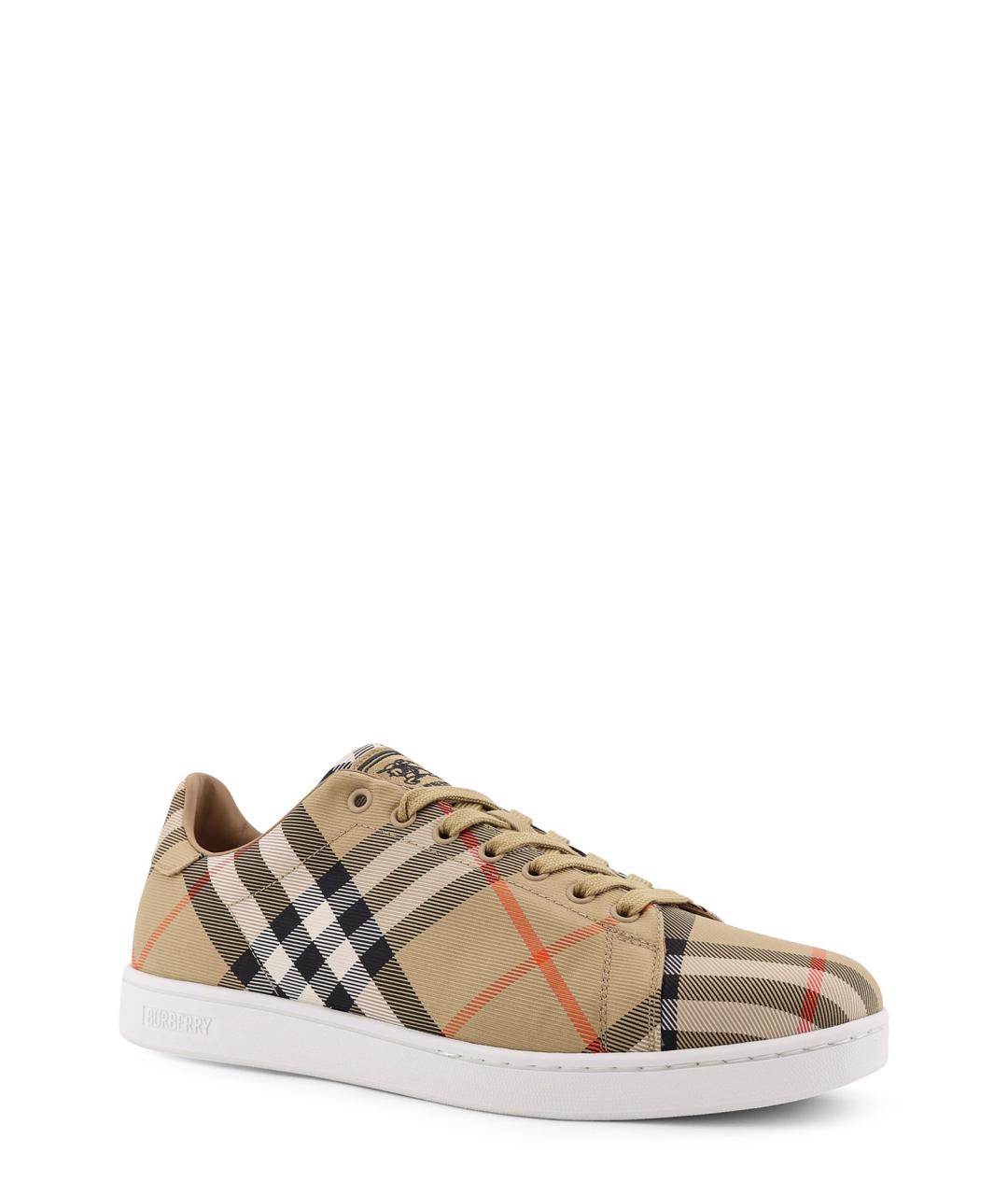 BURBERRY Мульти текстильные низкие кроссовки / кеды, фото 2