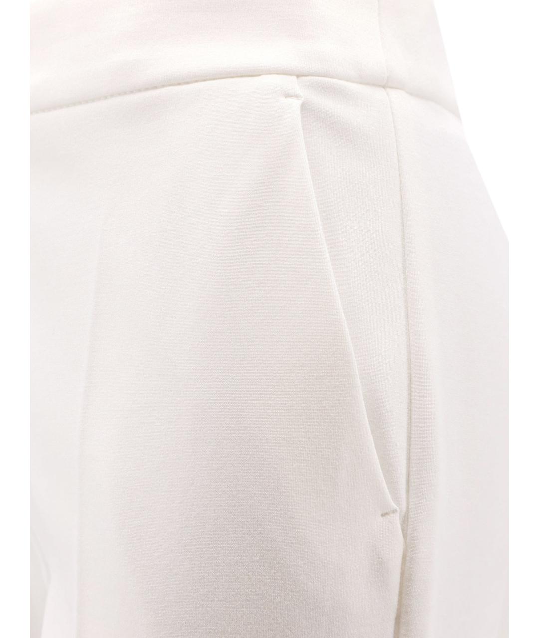 MAX MARA Белые вискозные прямые брюки, фото 3