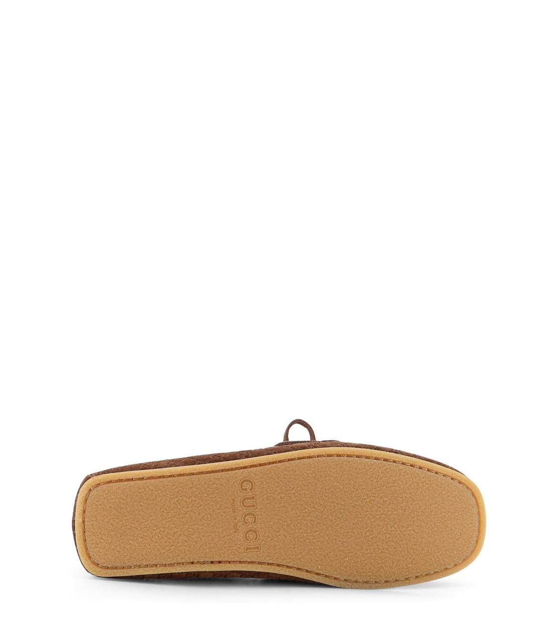 GUCCI Коричневые замшевые лоферы, фото 4