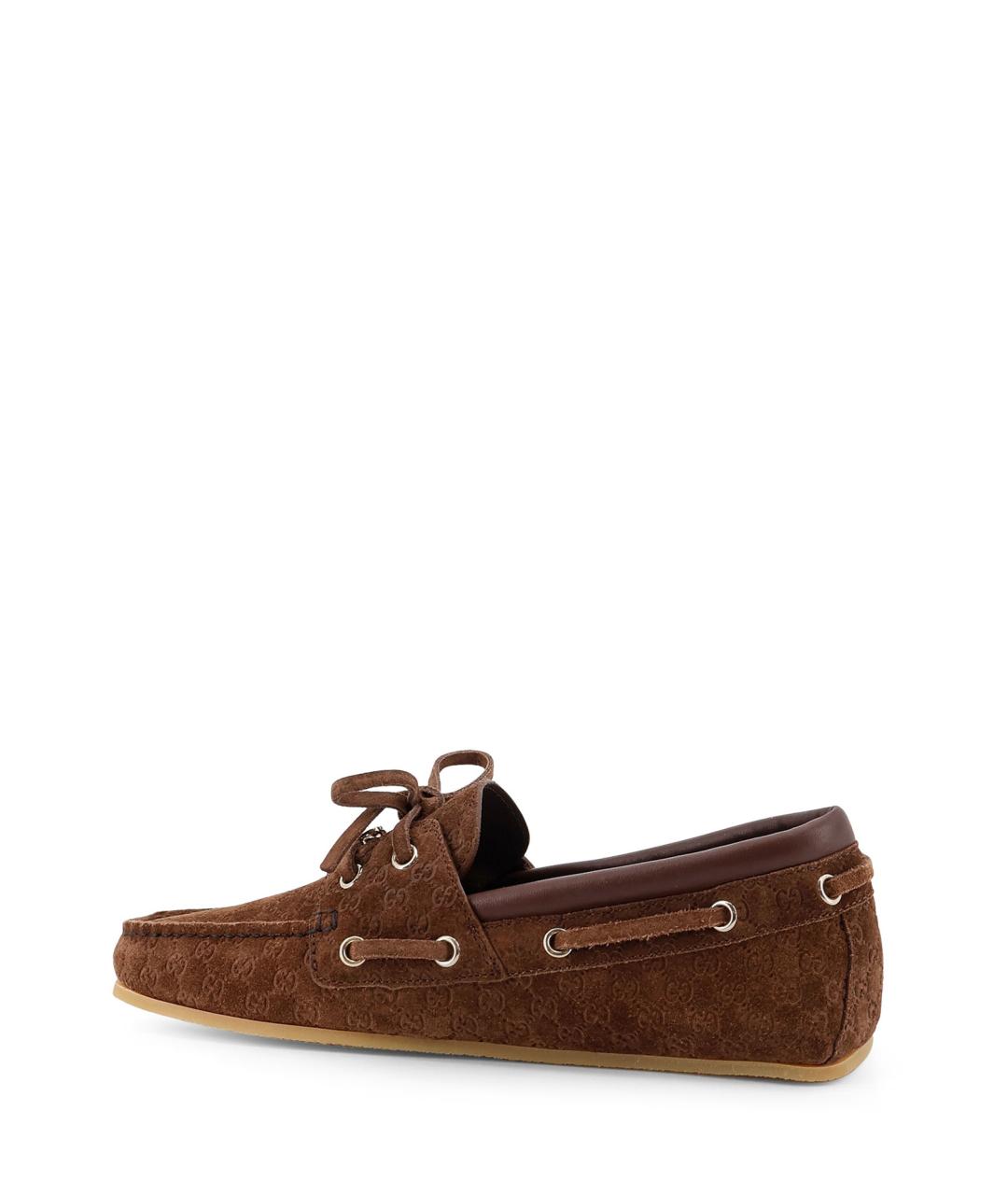 GUCCI Коричневые замшевые лоферы, фото 3