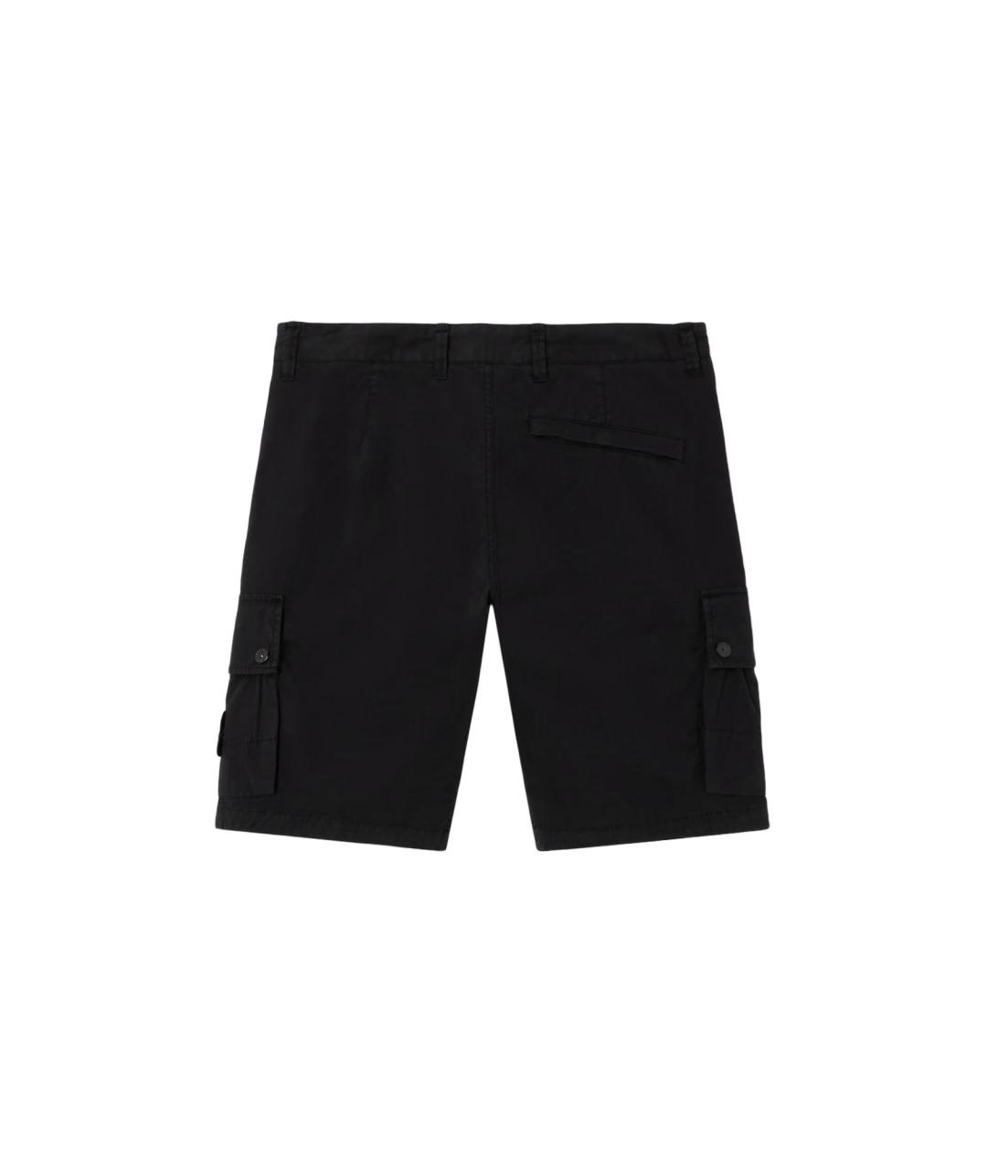 STONE ISLAND Черные хлопко-эластановые шорты, фото 2