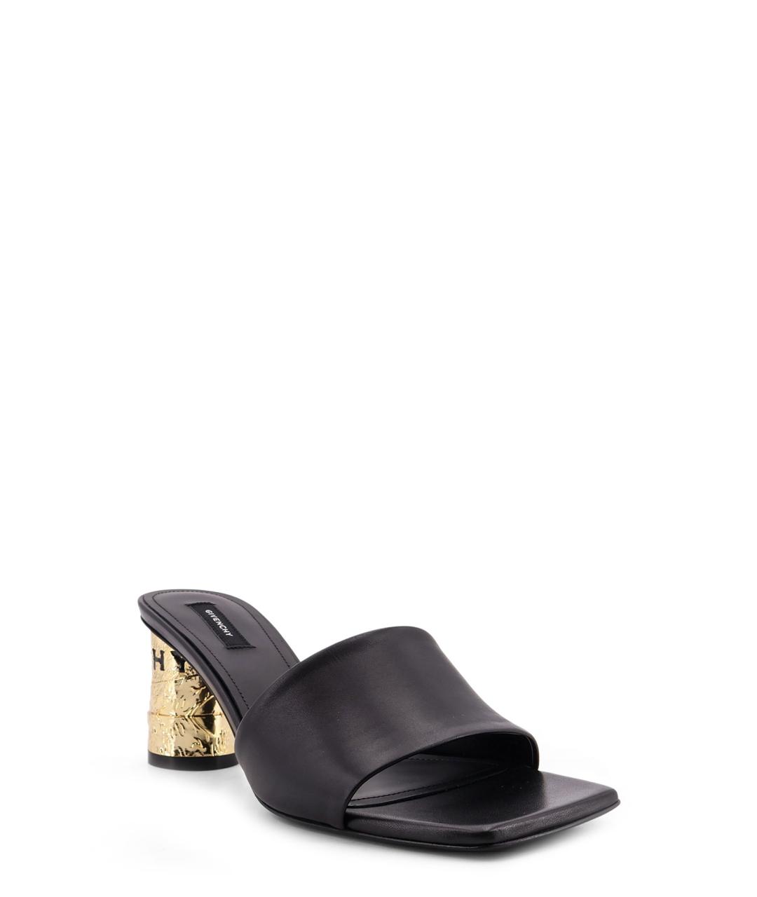 GIVENCHY Черные кожаные мюли, фото 2