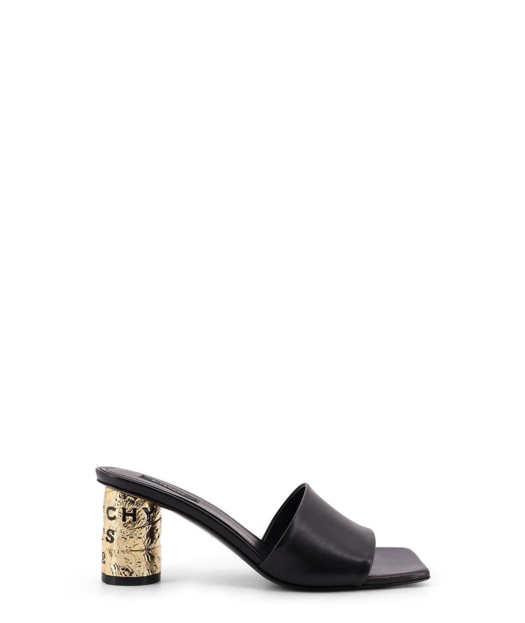 GIVENCHY Черные кожаные мюли, фото 1