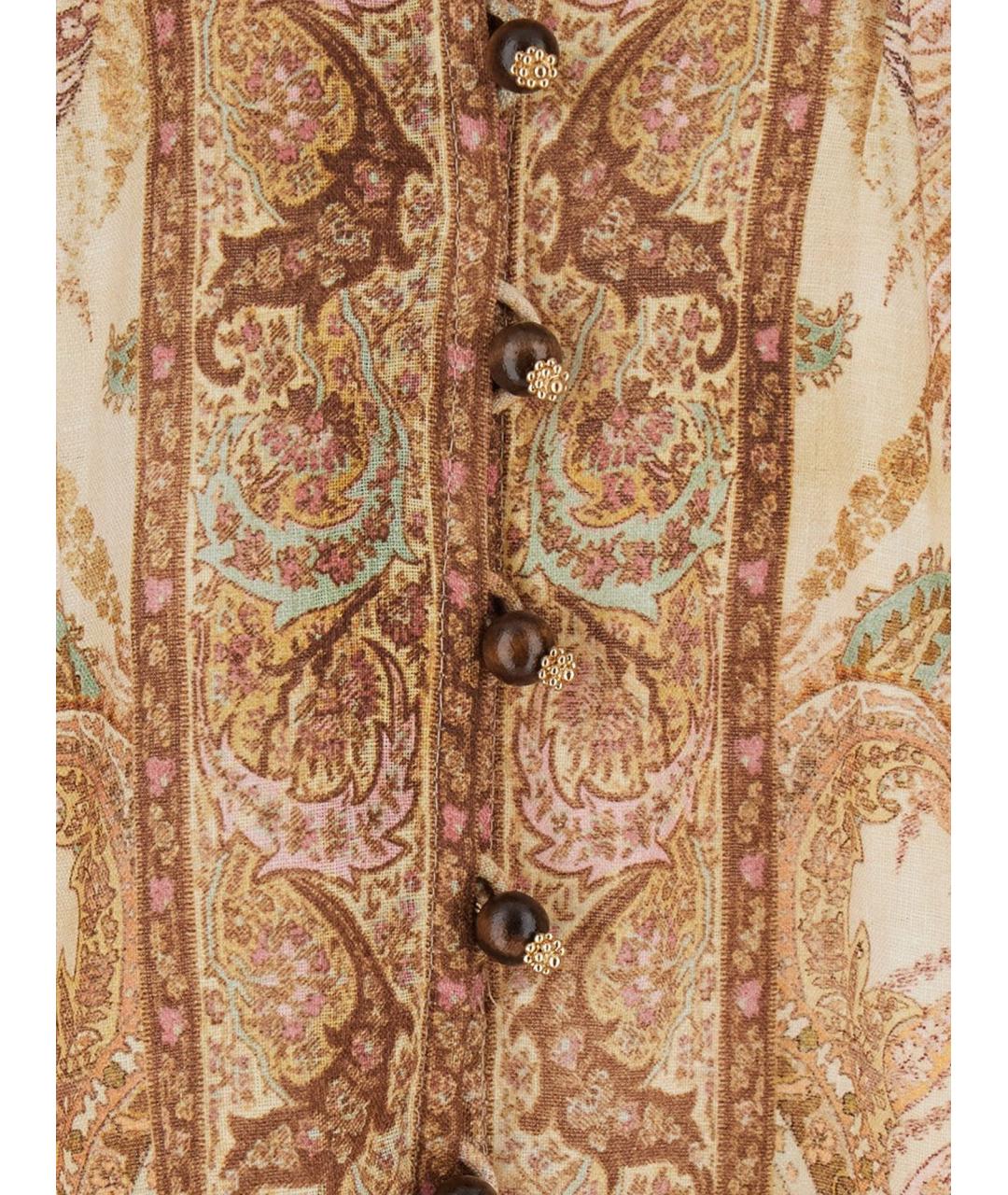 ZIMMERMANN Мульти льняное повседневное платье, фото 3