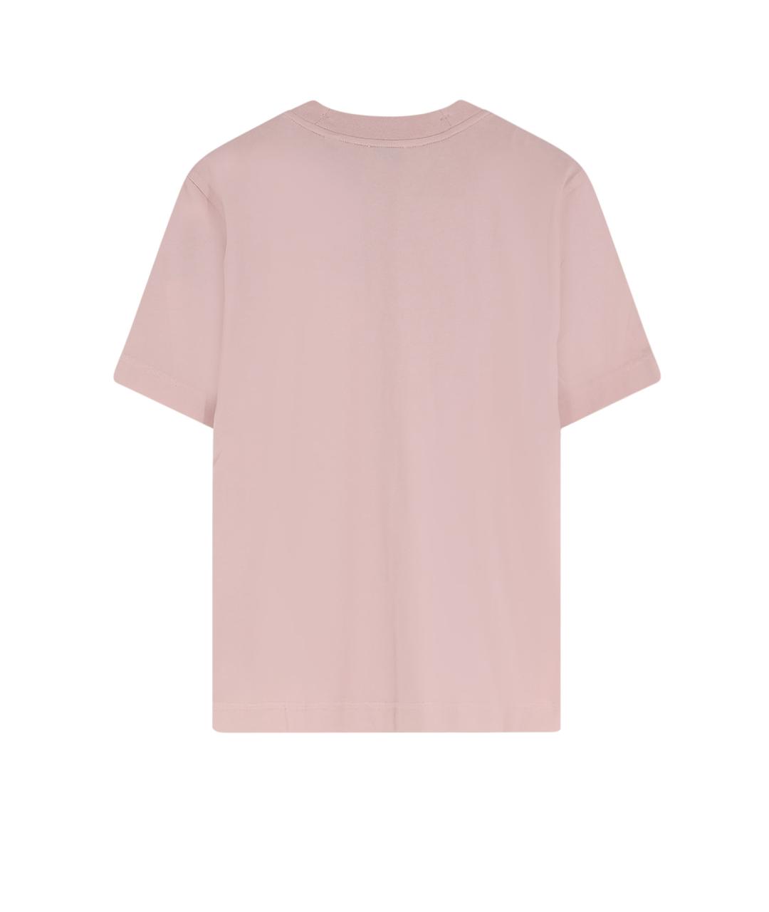BURBERRY Розовая хлопковая футболка, фото 2