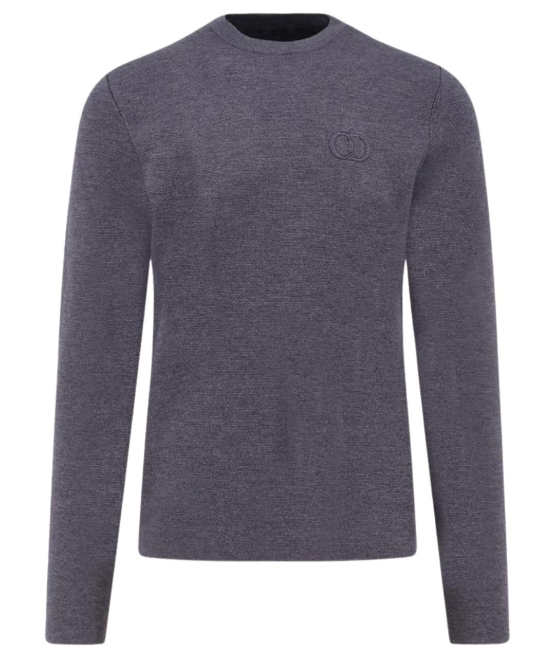 CHRISTIAN DIOR Серый шерстяной джемпер / свитер, фото 1