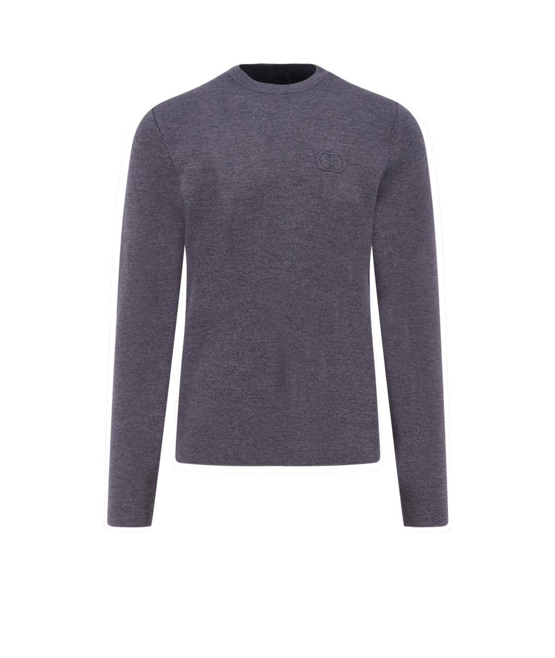 CHRISTIAN DIOR Серый шерстяной джемпер / свитер, фото 4