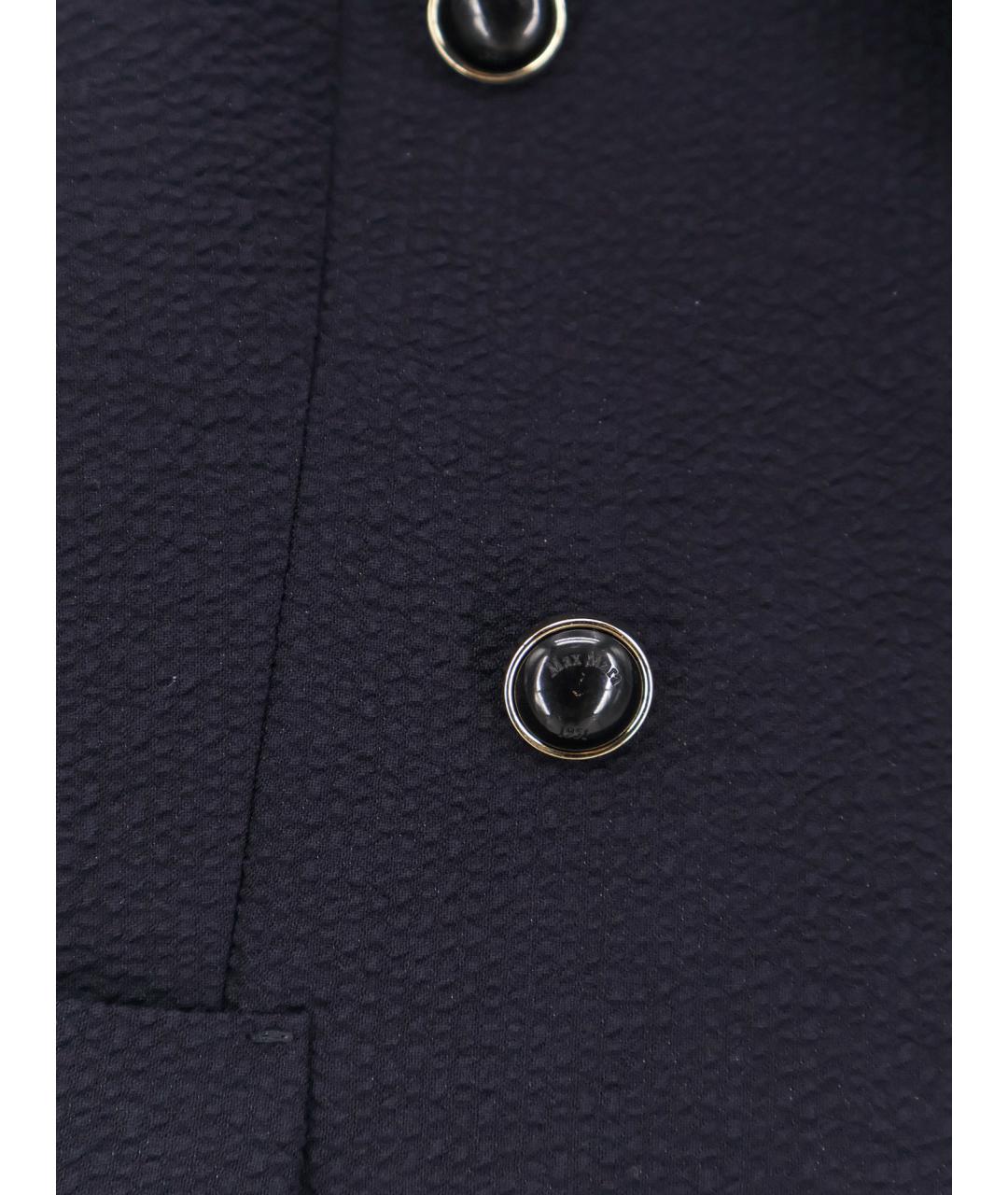 MAX MARA Темно-синий шерстяной жакет/пиджак, фото 3