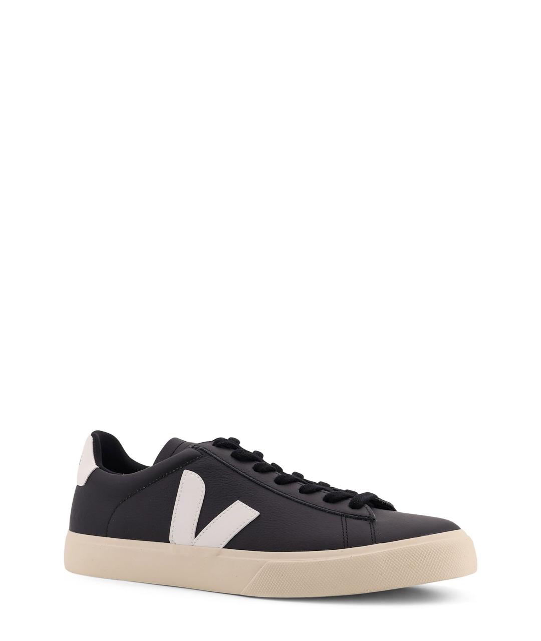 VEJA Черные кожаные низкие кроссовки / кеды, фото 2