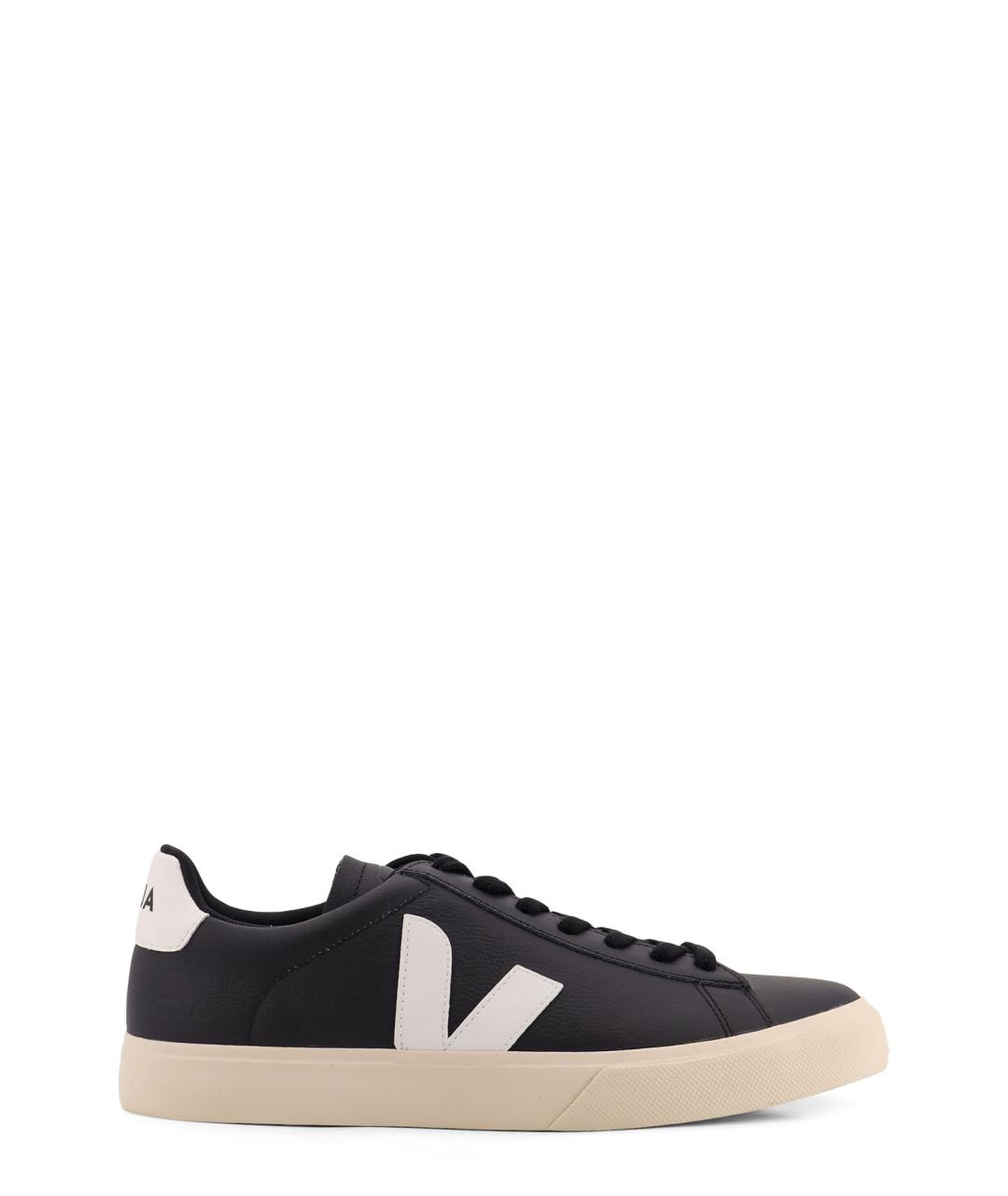 VEJA Черные кожаные низкие кроссовки / кеды, фото 1