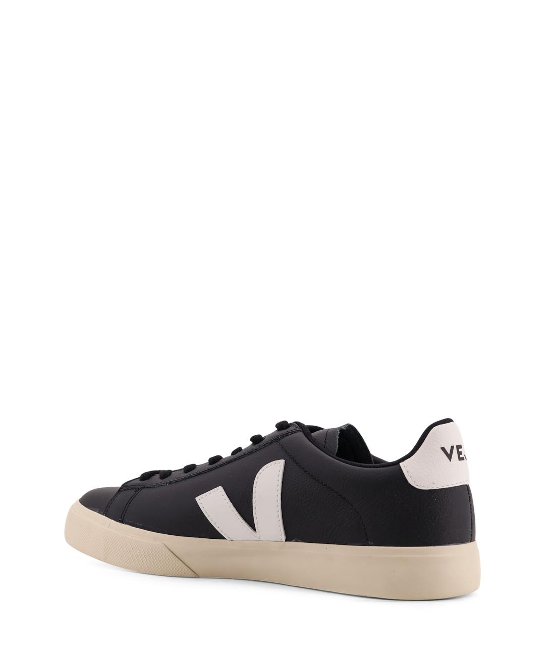 VEJA Черные кожаные низкие кроссовки / кеды, фото 3