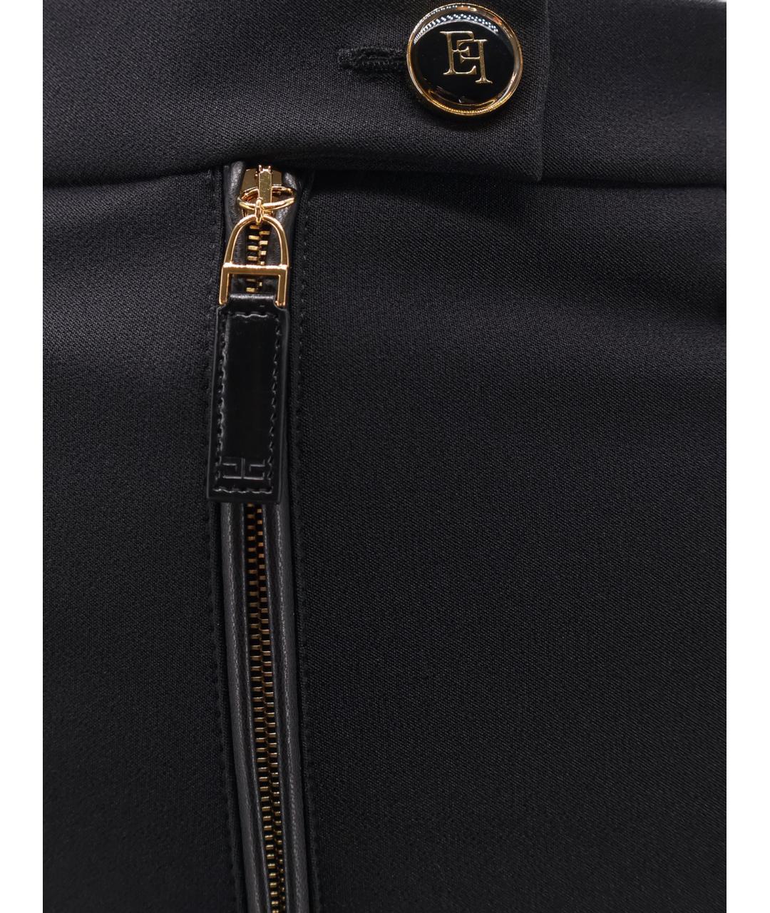 ELISABETTA FRANCHI Черные брюки узкие, фото 3