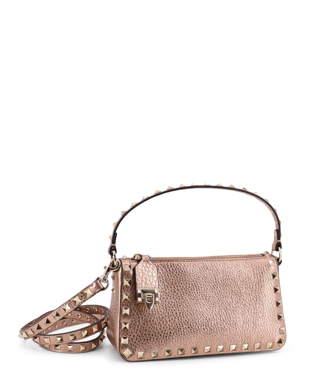 VALENTINO Розовая кожаная сумка с короткими ручками, фото 3