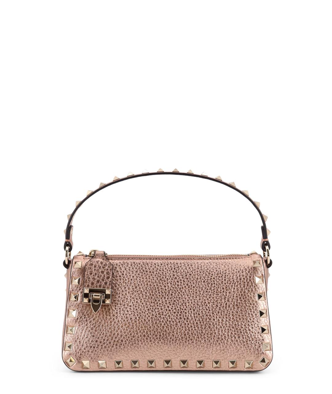 VALENTINO Розовая кожаная сумка с короткими ручками, фото 1