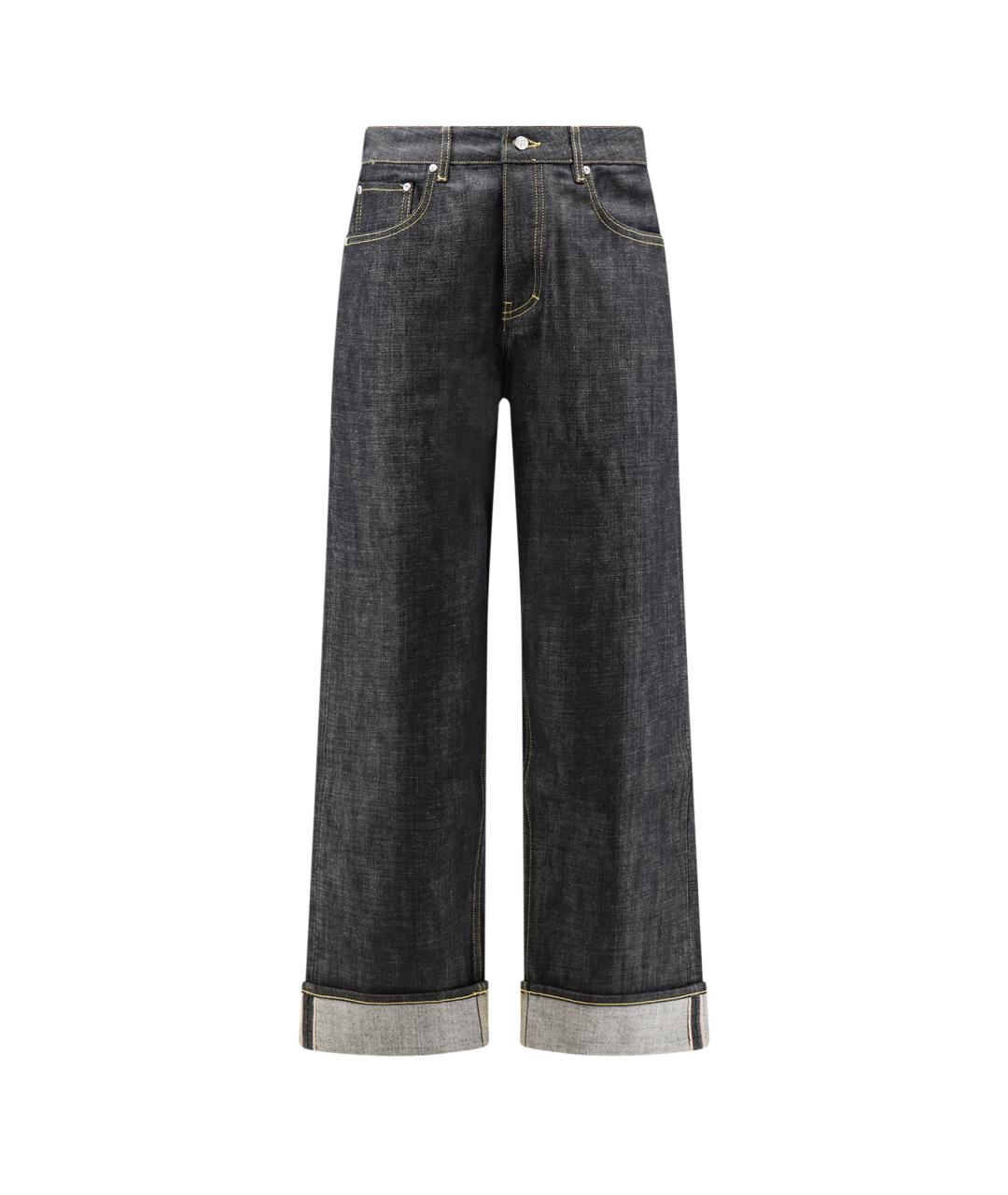 REPRESENT Черные хлопковые прямые джинсы, фото 1