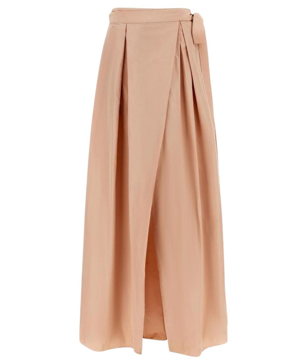 PINKO Розовая полиэстеровая юбка макси, фото 1