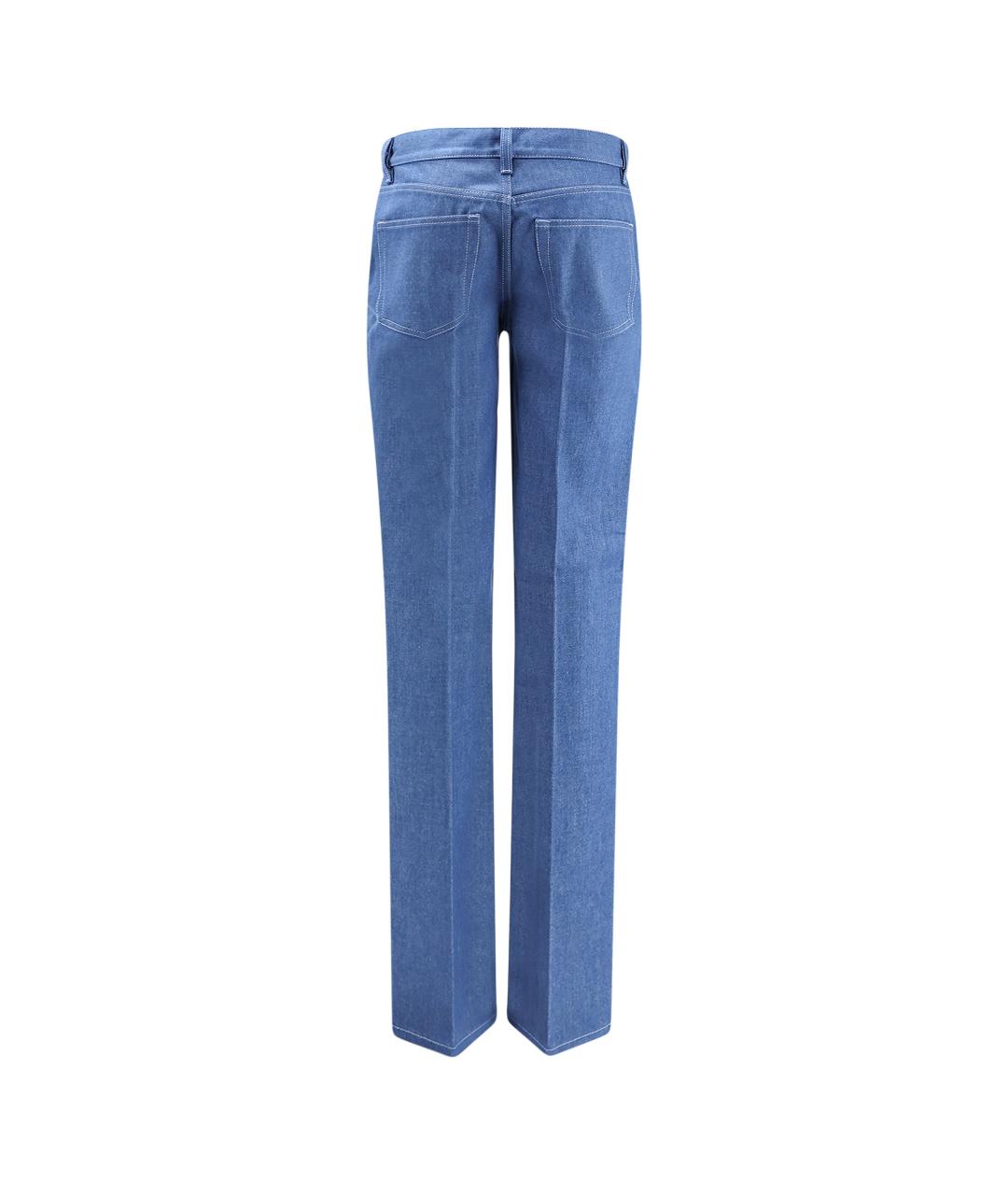 GUCCI Синие хлопковые прямые джинсы, фото 2