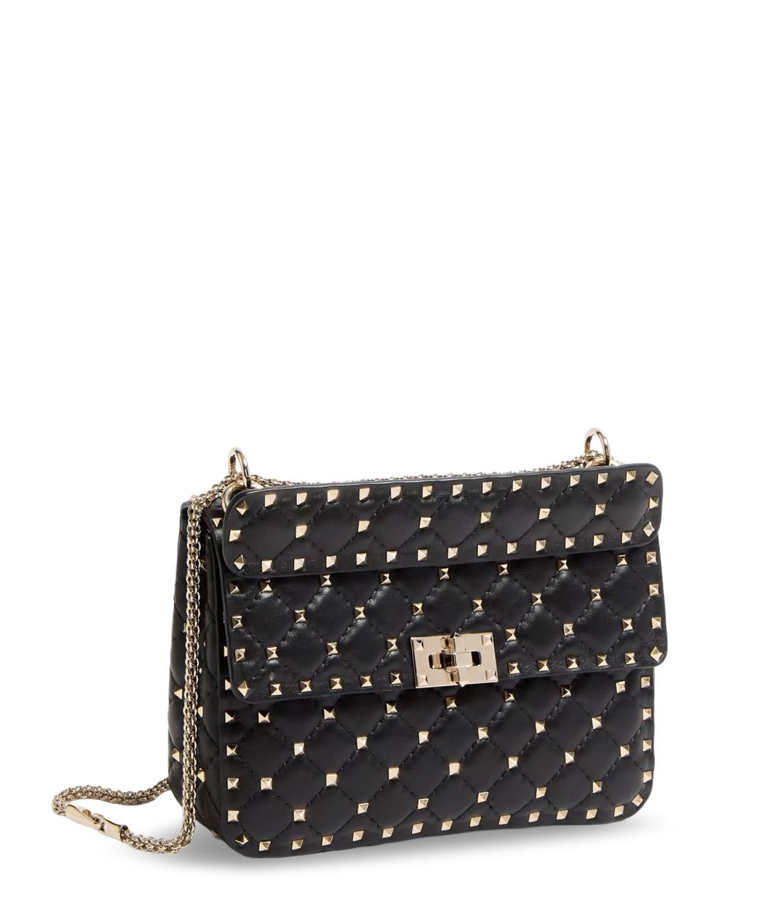 VALENTINO Черная кожаная сумка через плечо, фото 3