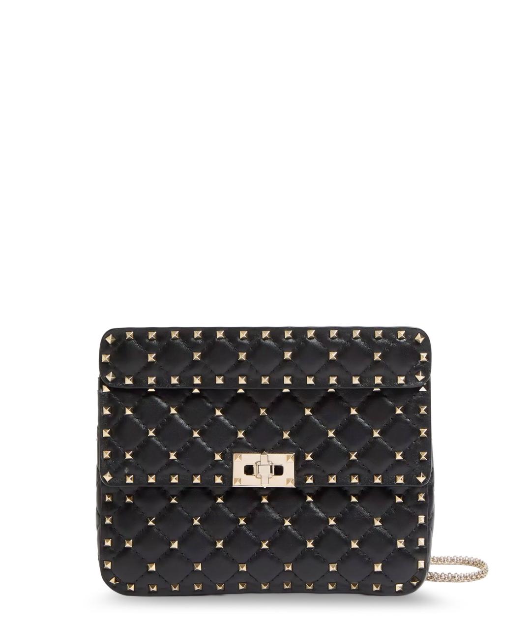 VALENTINO Черная кожаная сумка через плечо, фото 1