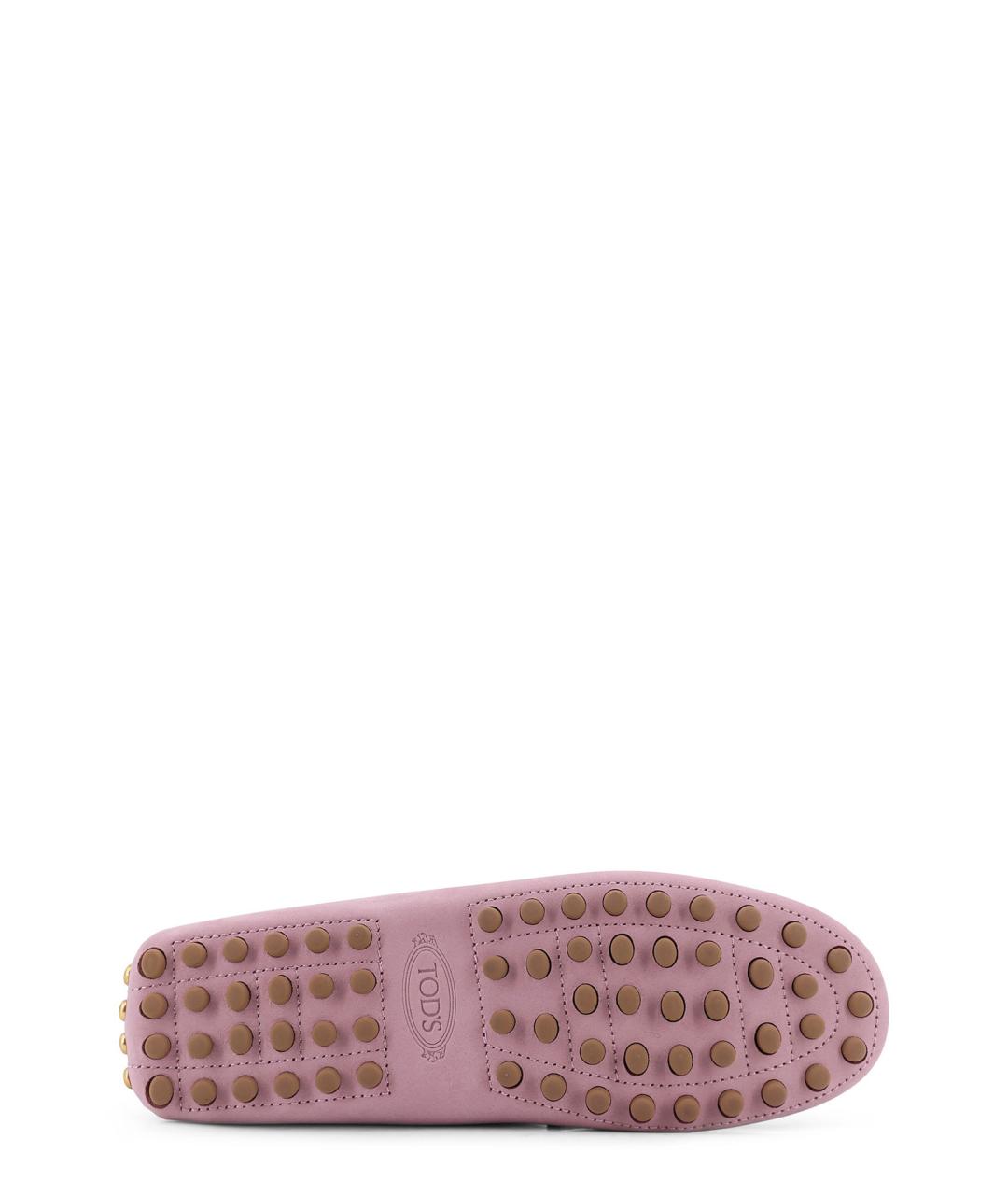 TOD'S Розовые замшевые мокасины, фото 4
