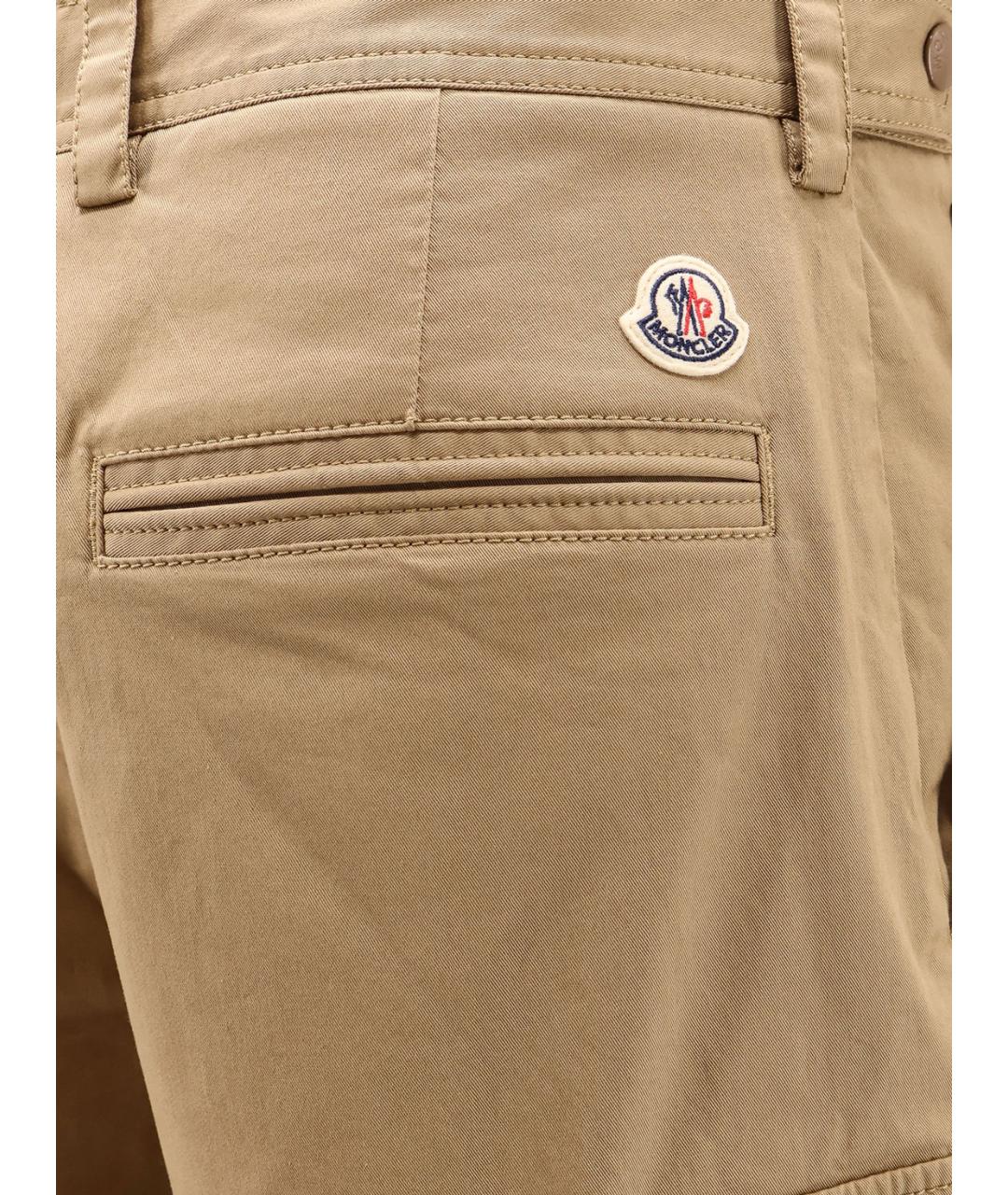 MONCLER Бежевые хлопковые шорты, фото 3