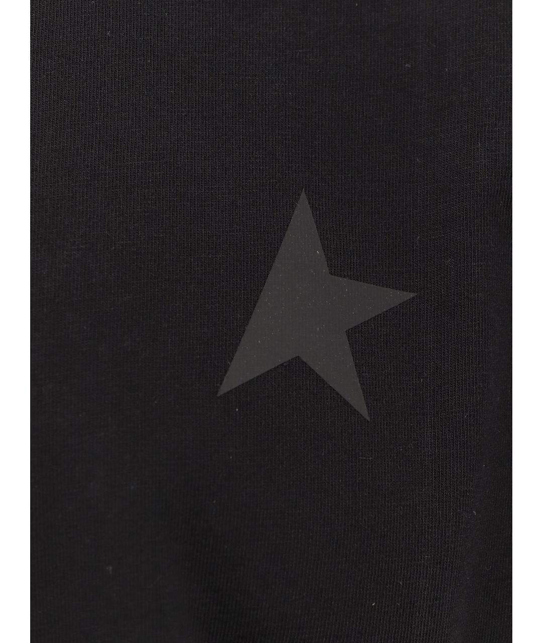 GOLDEN GOOSE DELUXE BRAND Черная хлопковая футболка, фото 3