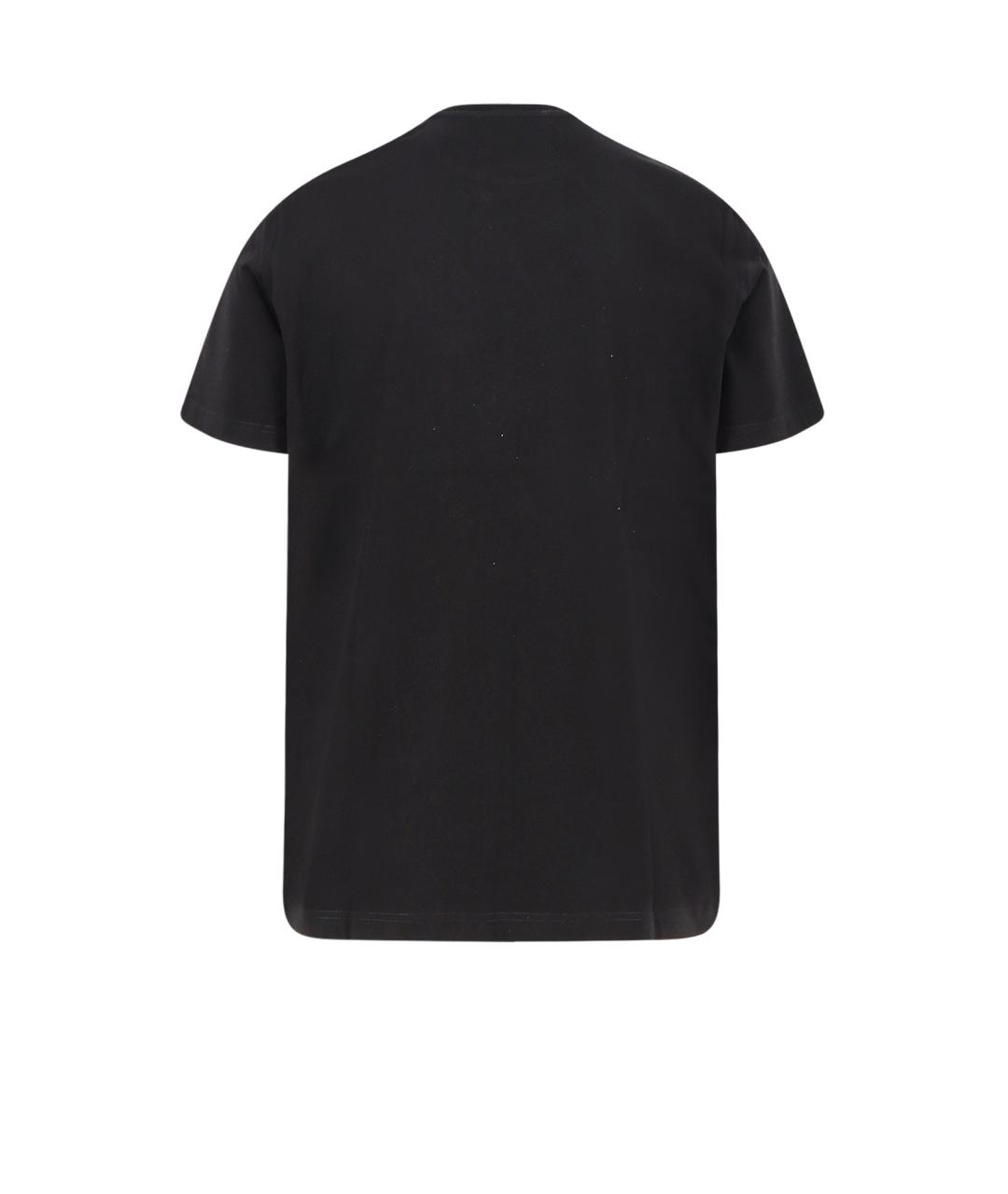 GOLDEN GOOSE DELUXE BRAND Черная хлопковая футболка, фото 2