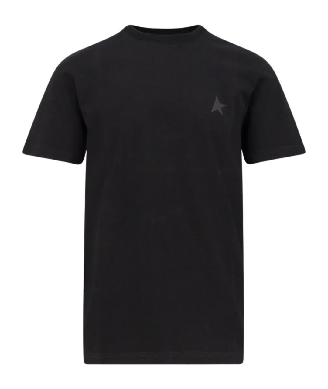 GOLDEN GOOSE DELUXE BRAND Черная хлопковая футболка, фото 1