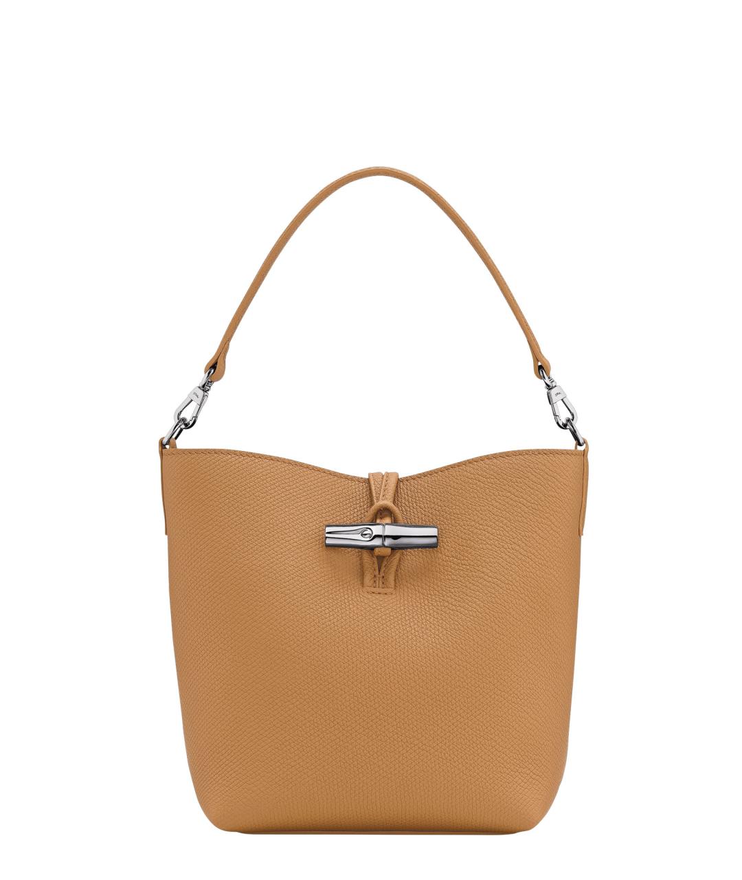 LONGCHAMP Бежевая кожаная сумка тоут, фото 1