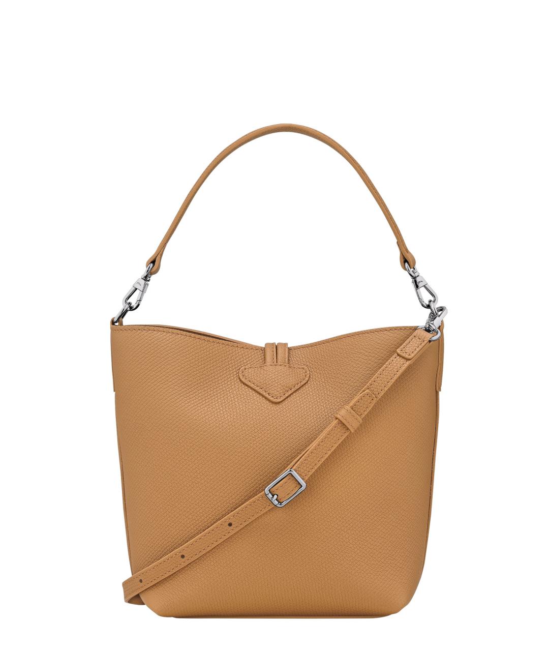 LONGCHAMP Бежевая кожаная сумка тоут, фото 2