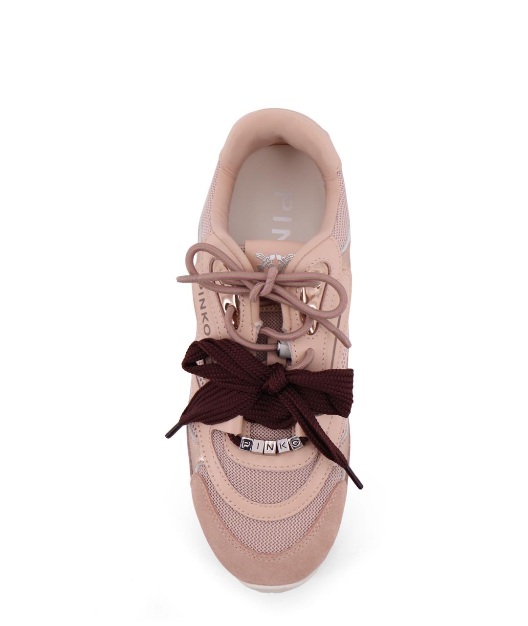 PINKO Розовые замшевые кроссовки, фото 5