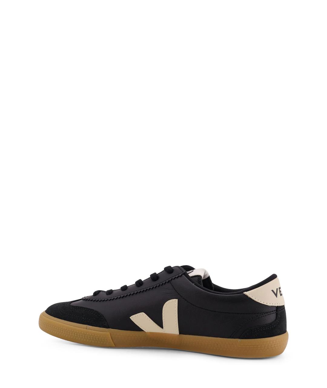 VEJA Черные кожаные низкие кроссовки / кеды, фото 3