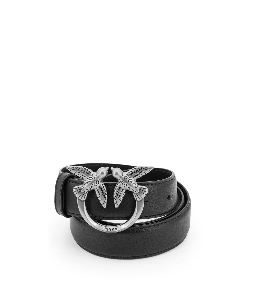 PINKO Черный кожаный ремень, фото 3