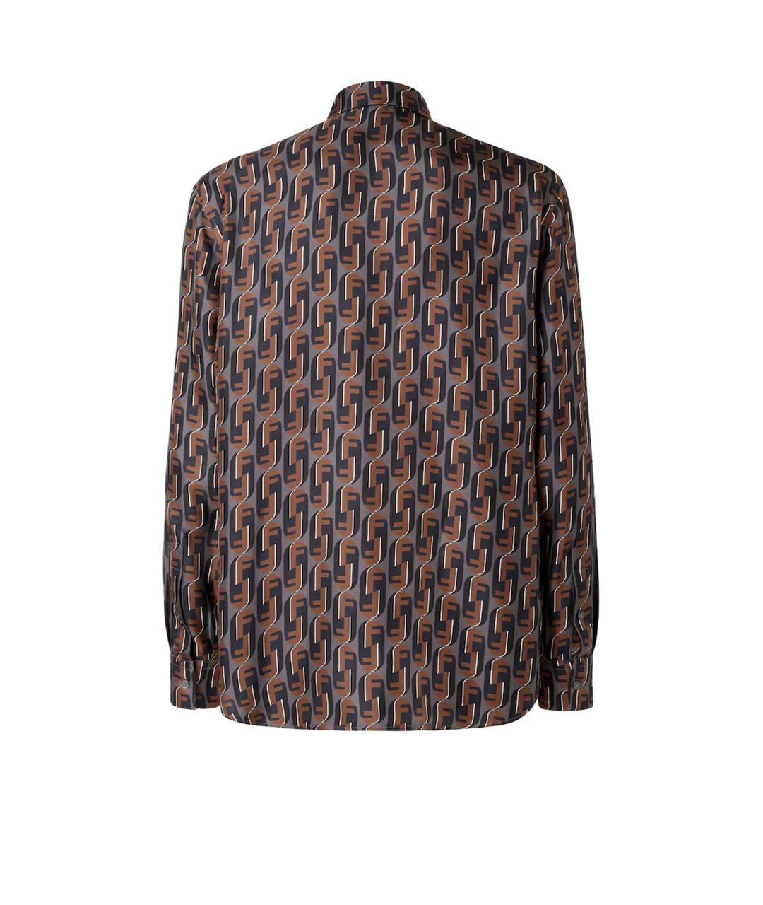 FENDI Мульти шелковая кэжуал рубашка, фото 2