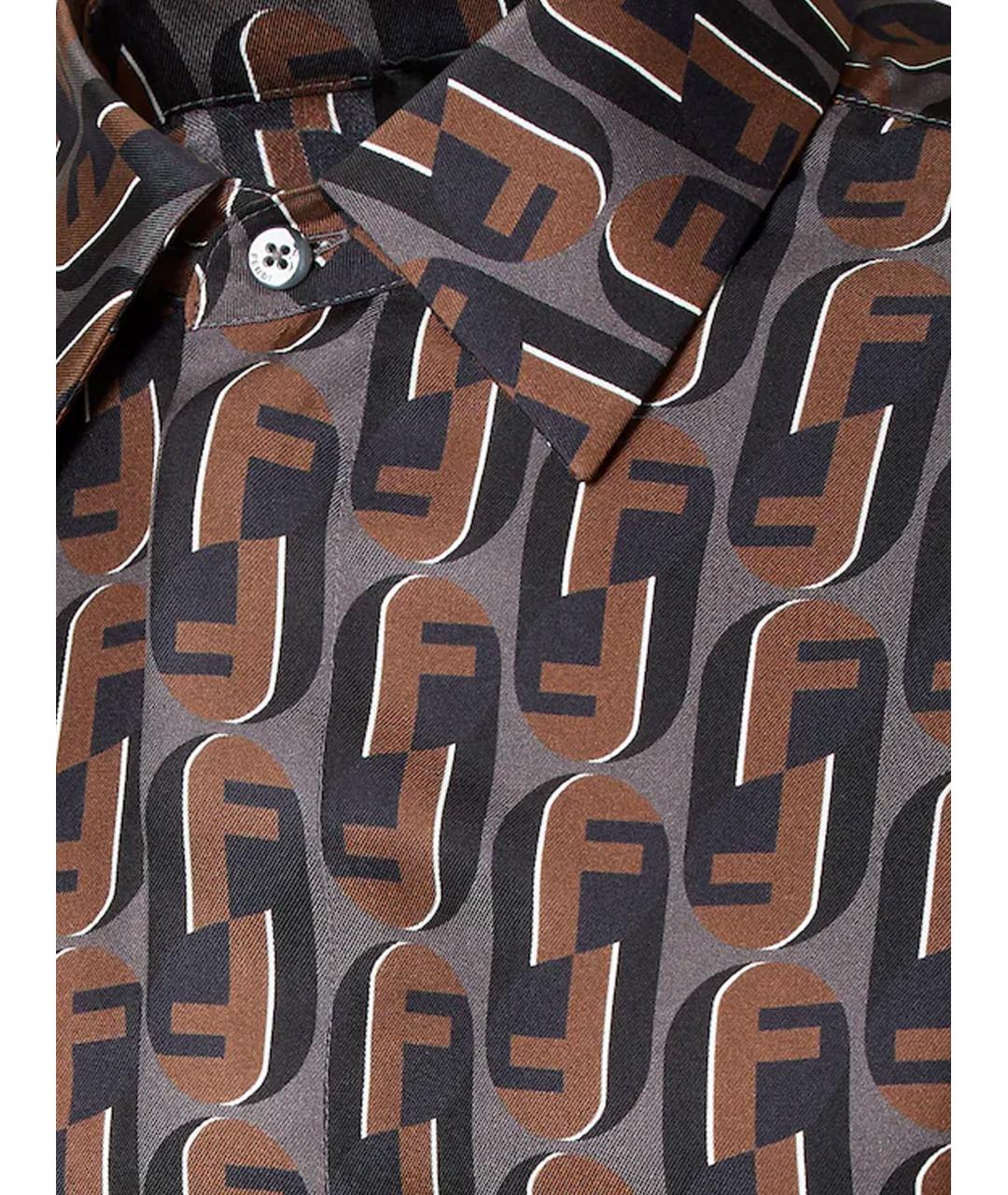 FENDI Мульти шелковая кэжуал рубашка, фото 3