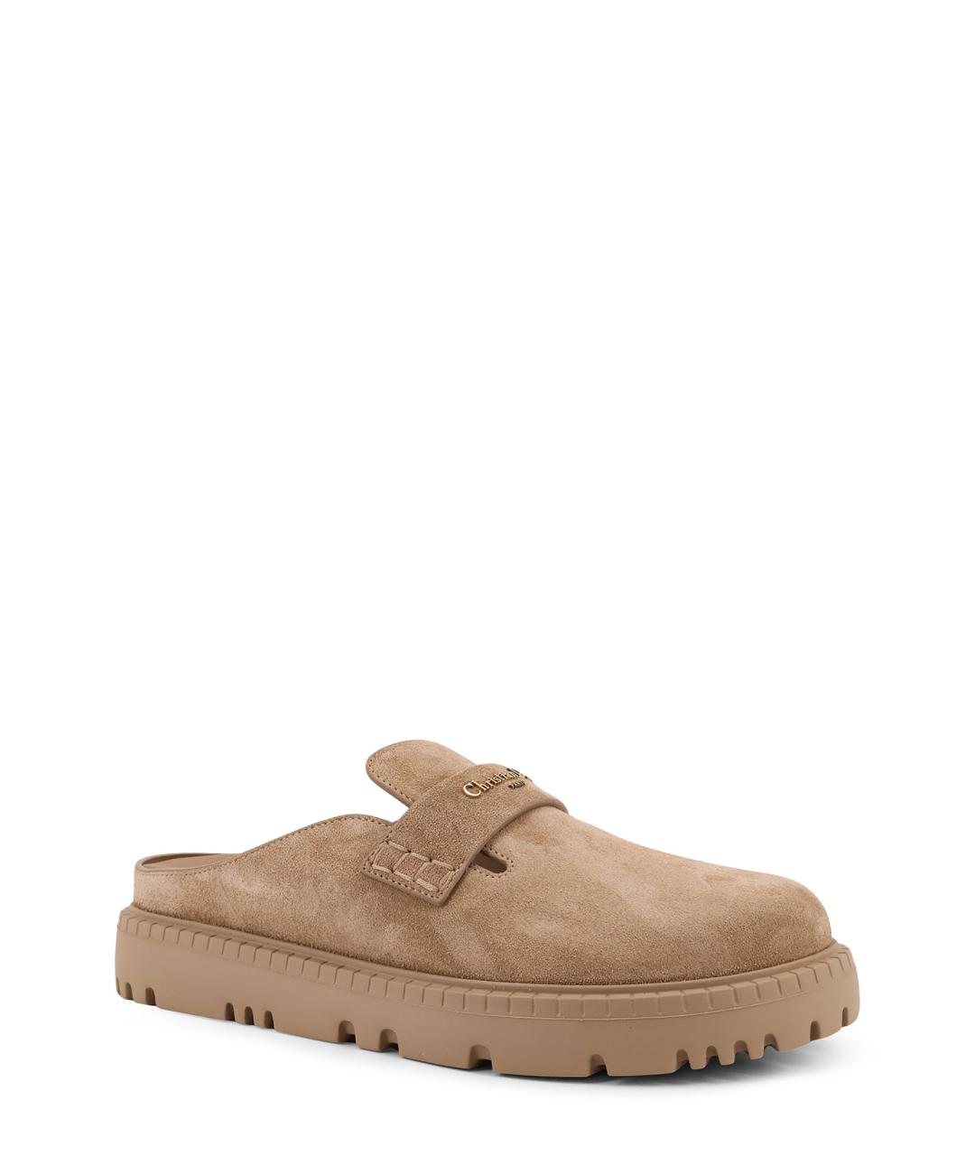 CHRISTIAN DIOR Бежевые замшевые мюли, фото 2