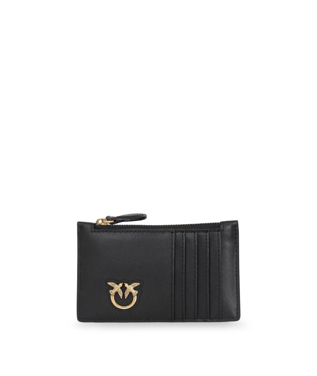 PINKO Черный кожаный кардхолдер, фото 3