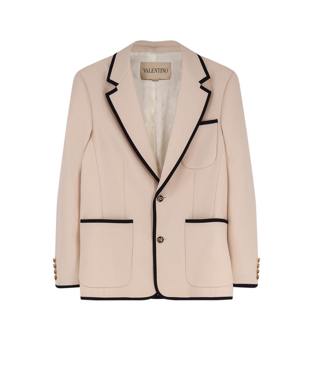 VALENTINO Бежевый шерстяной пиджак, фото 1