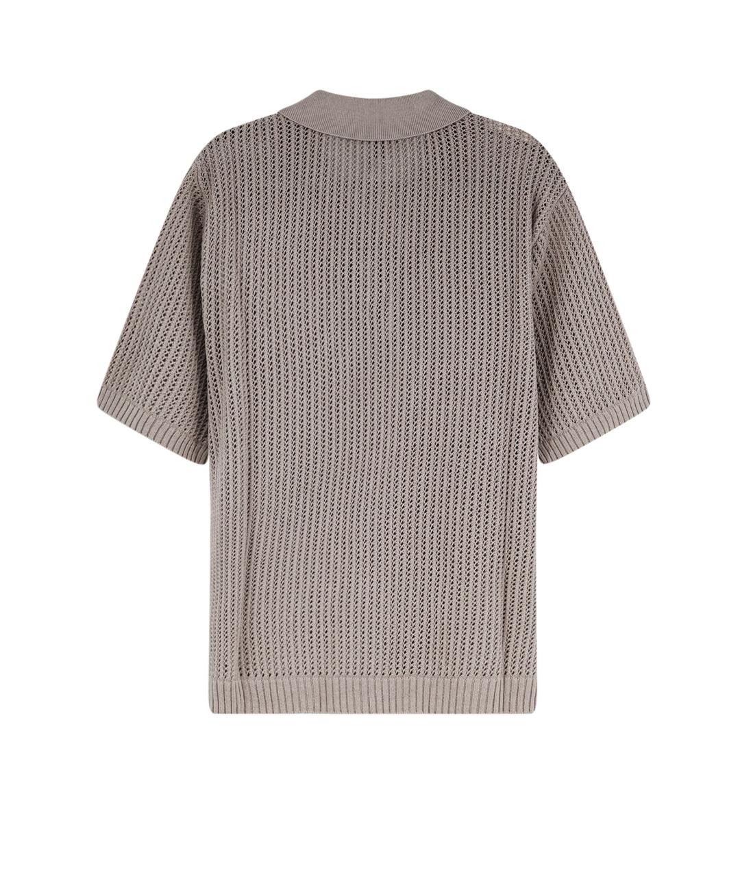 REPRESENT Серое хлопковое поло с коротким рукавом, фото 2