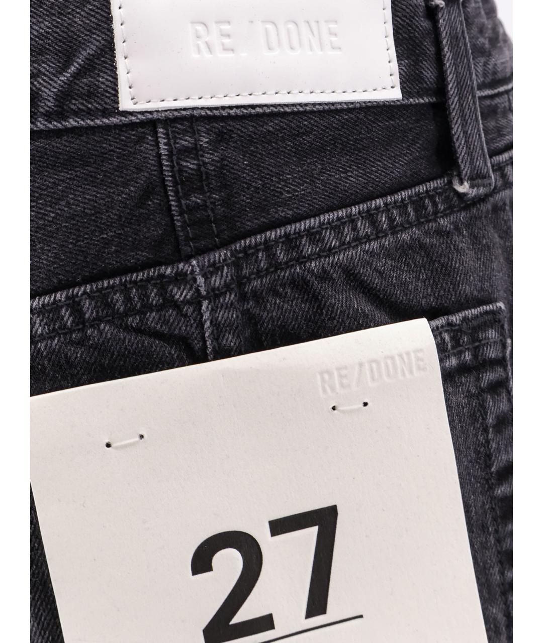 RE/DONE Серые хлопковые прямые джинсы, фото 3