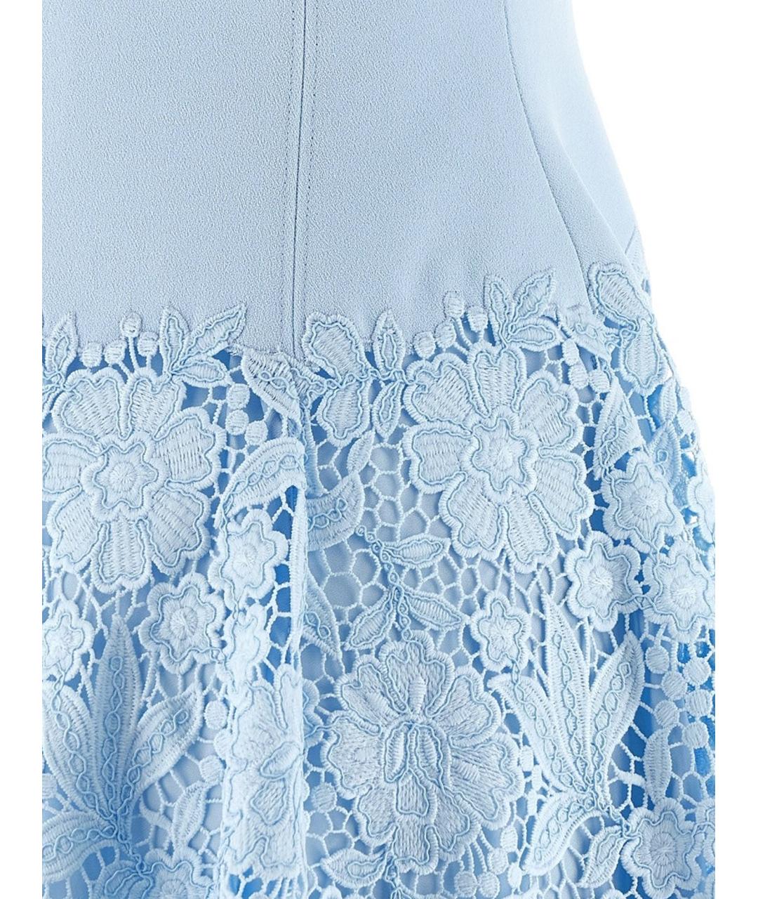 SELF-PORTRAIT Голубое полиэстеровое повседневное платье, фото 3