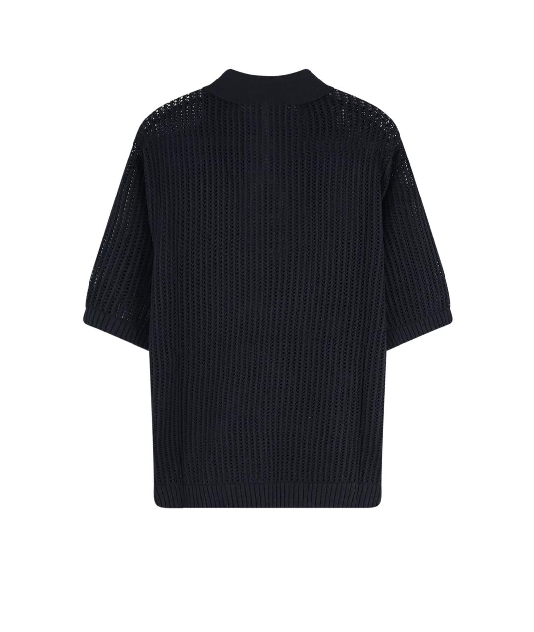 REPRESENT Черное хлопковое поло с коротким рукавом, фото 2