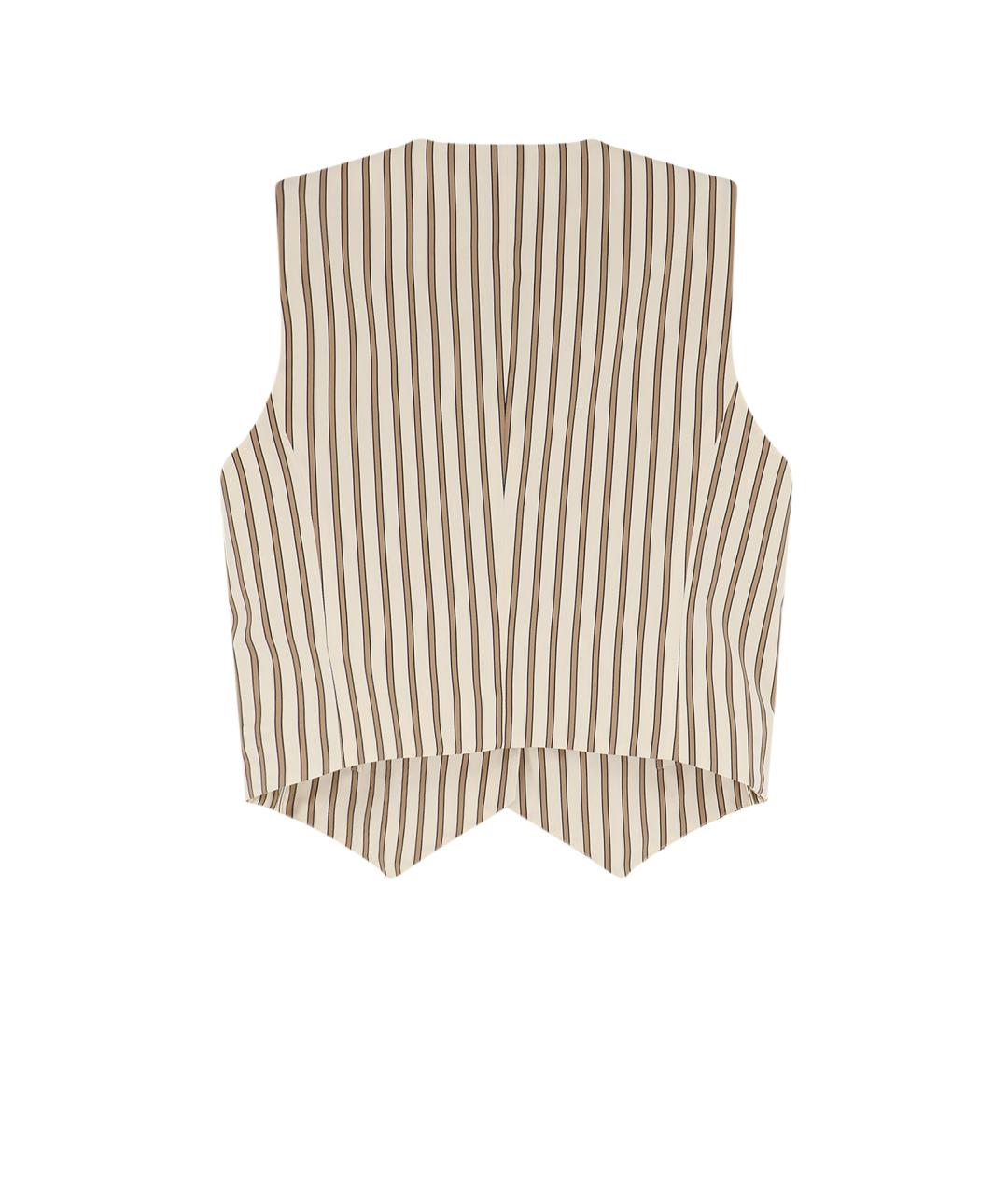 MAX MARA Бежевый хлопковый жилет, фото 2