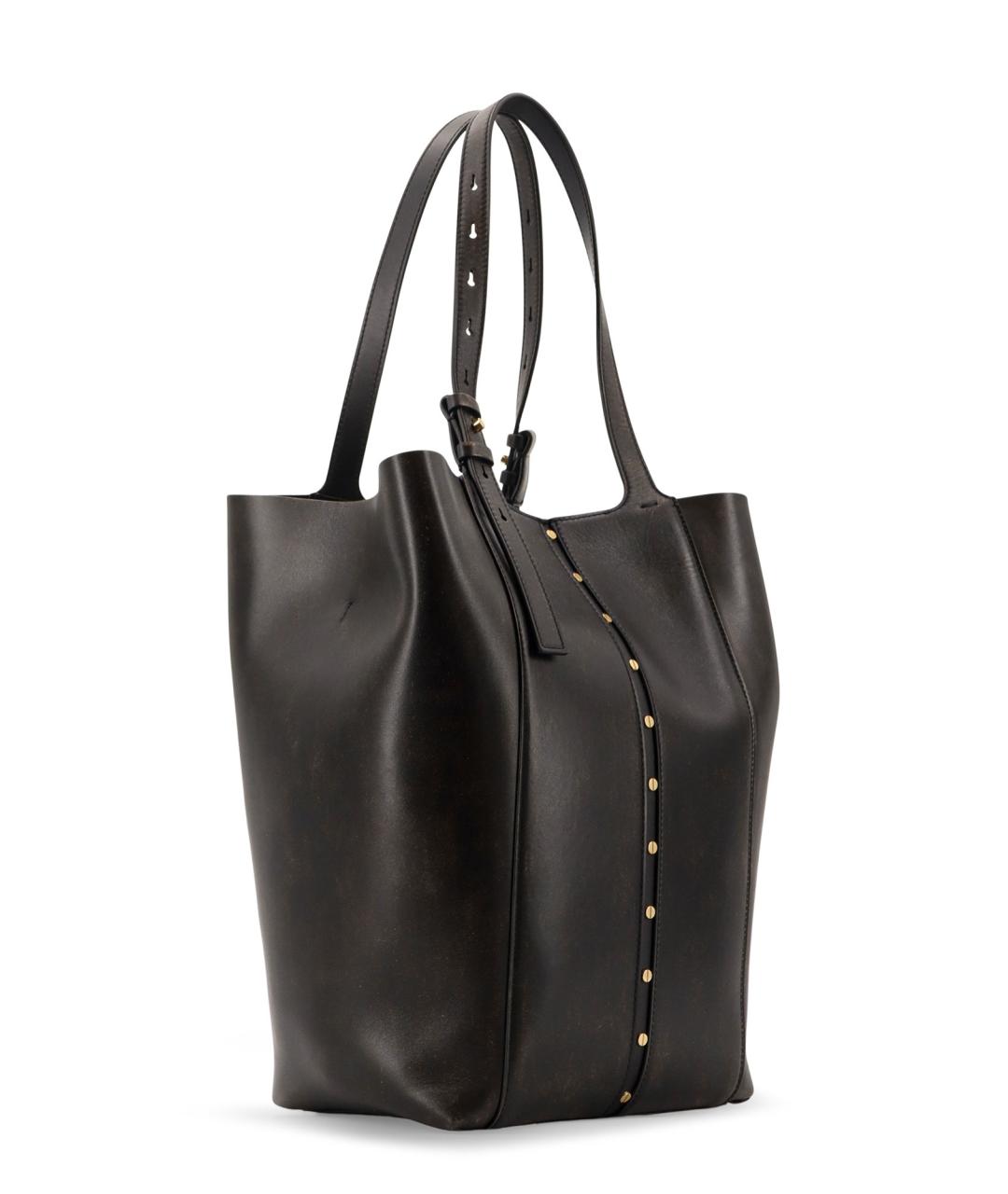 GOLDEN GOOSE DELUXE BRAND Черная кожаная сумка тоут, фото 3