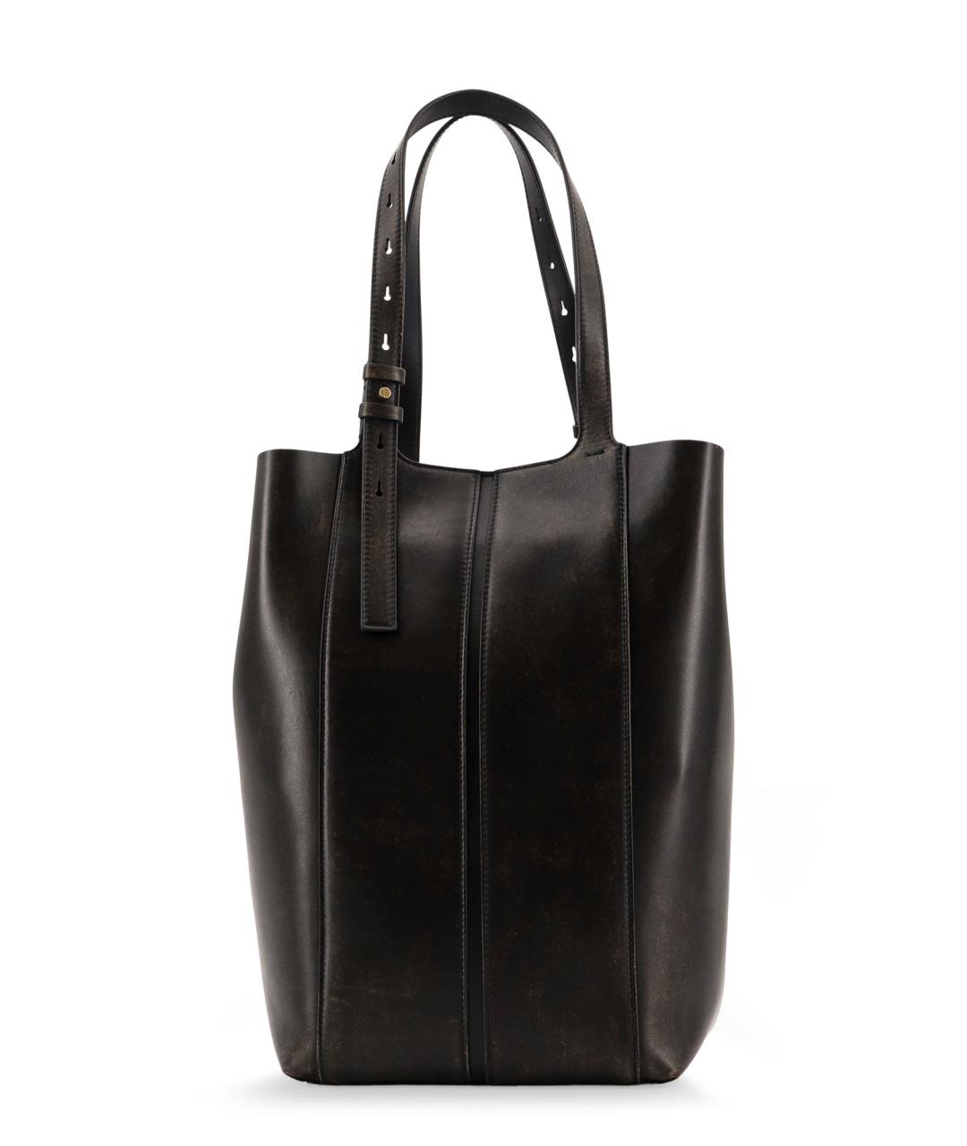 GOLDEN GOOSE DELUXE BRAND Черная кожаная сумка тоут, фото 2