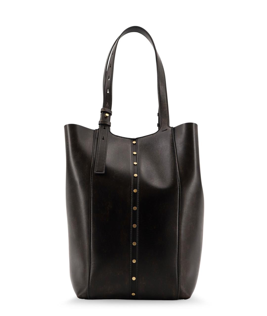 GOLDEN GOOSE DELUXE BRAND Черная кожаная сумка тоут, фото 1