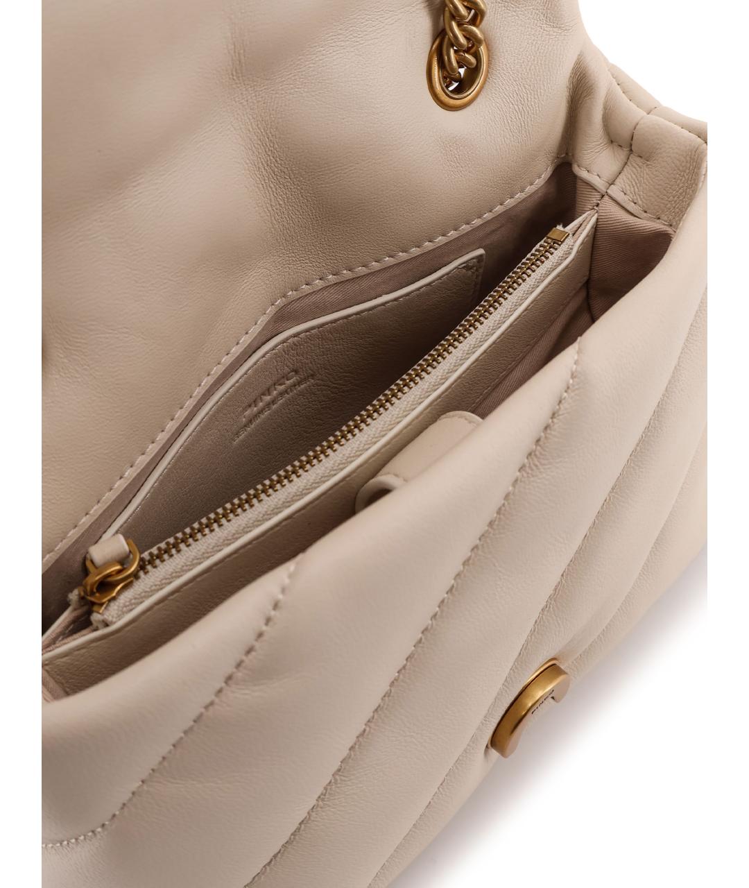 PINKO Белая кожаная сумка через плечо, фото 4