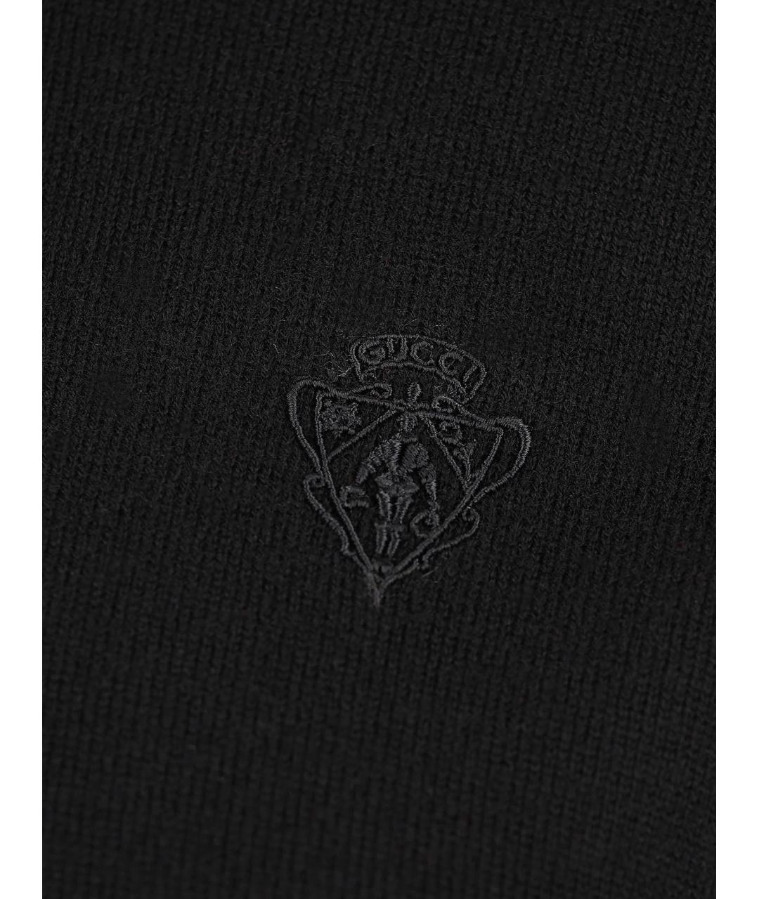 GUCCI Черный шерстяной джемпер / свитер, фото 3